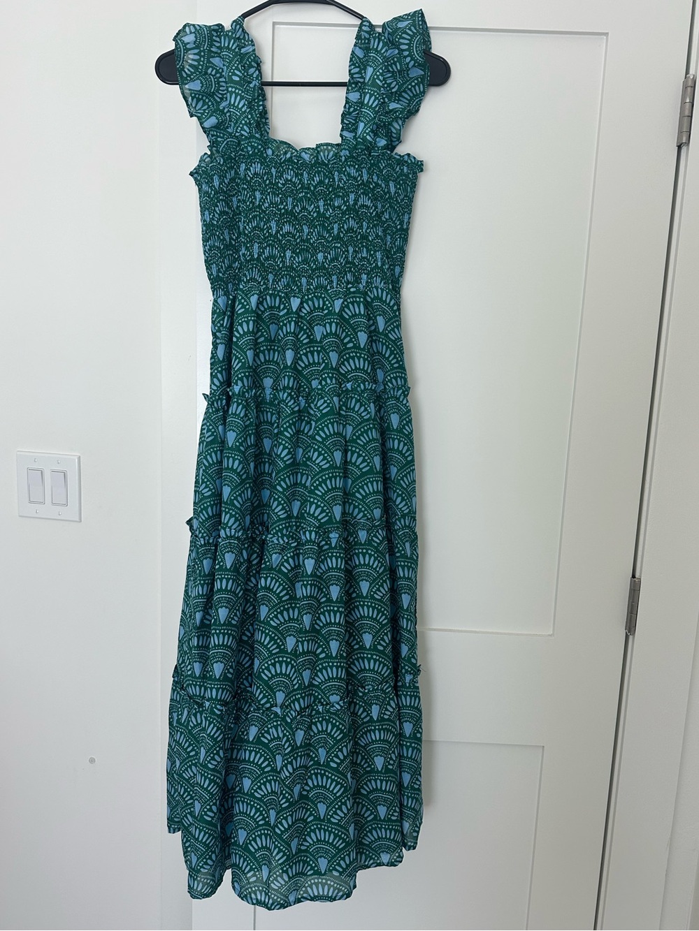 J. Marie Ruffle Strap Botanical Nap Dress- Size Small - Picture 4 of 7